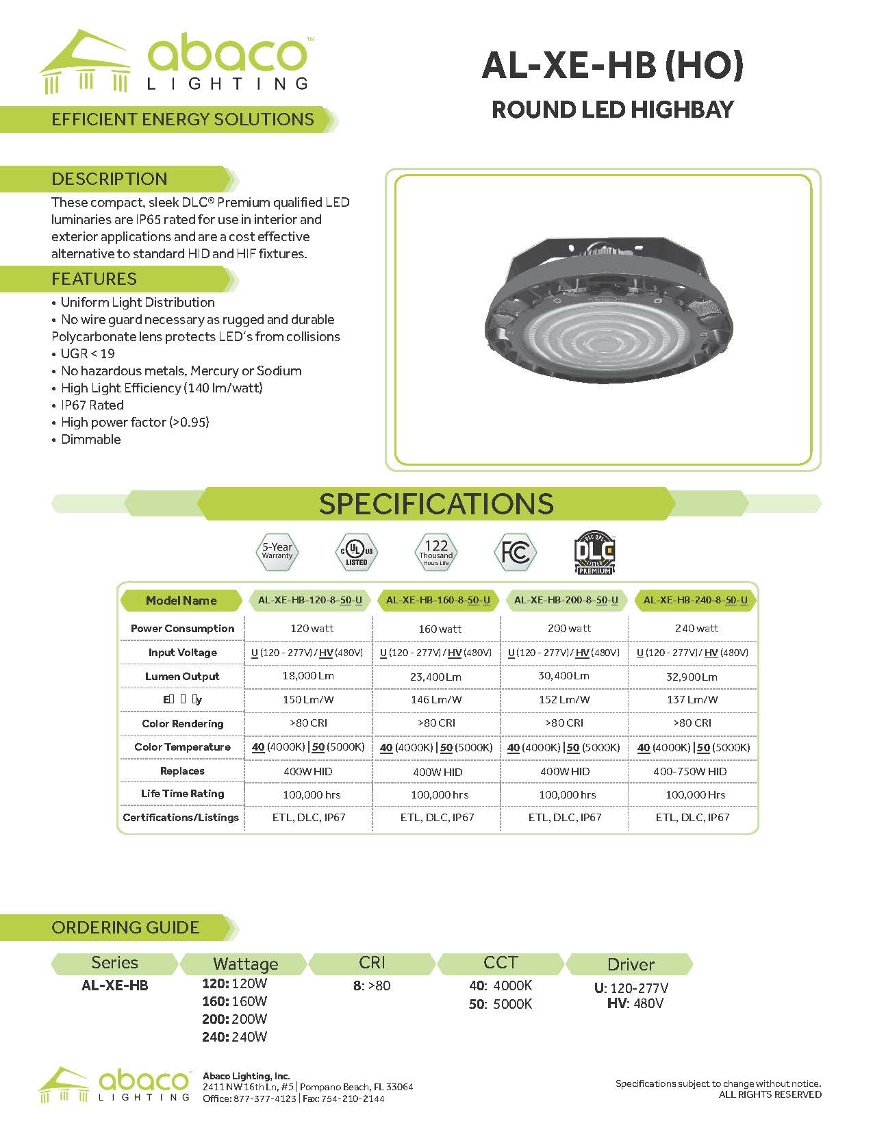 Round LED High Bays – Abaco Lighting